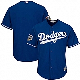 Dodgers Blank Royal 2018 World Series Cool Base Player Jersey Dzhi,baseball caps,new era cap wholesale,wholesale hats